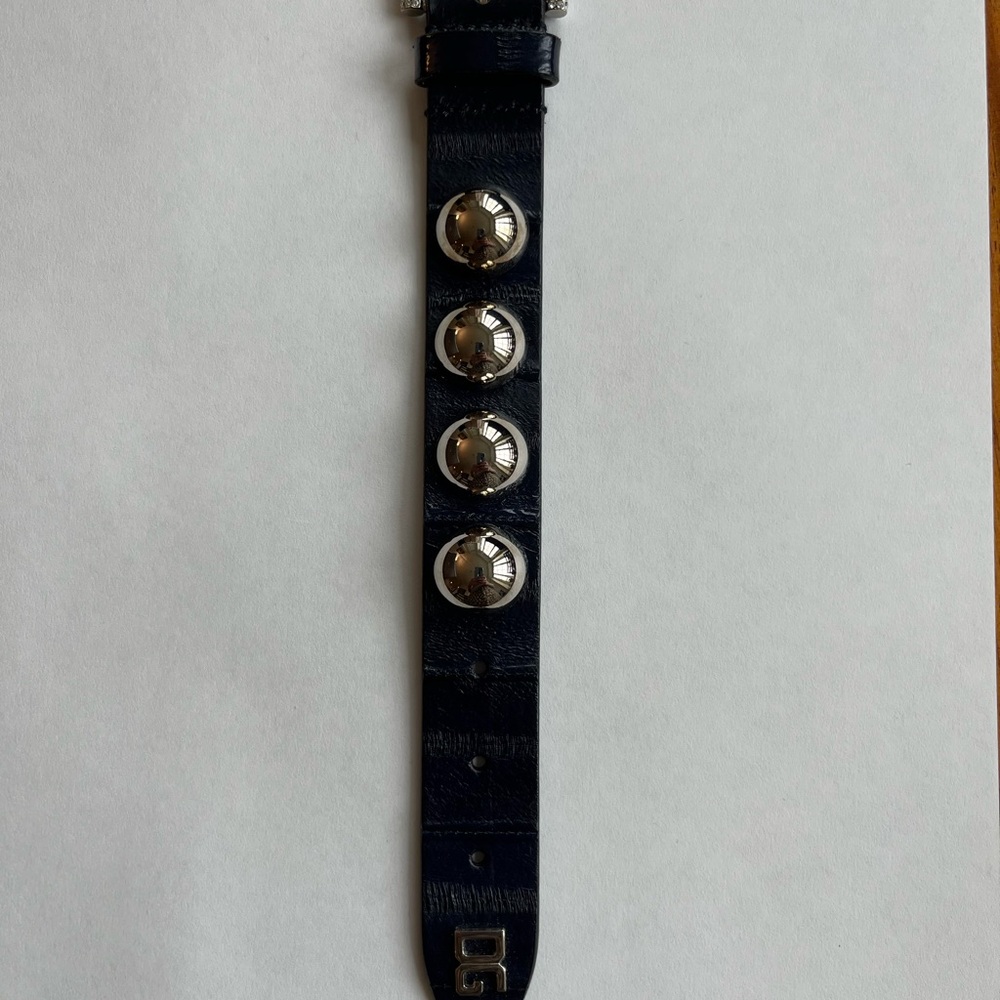 D&G Black and Silver Studded Bracelet